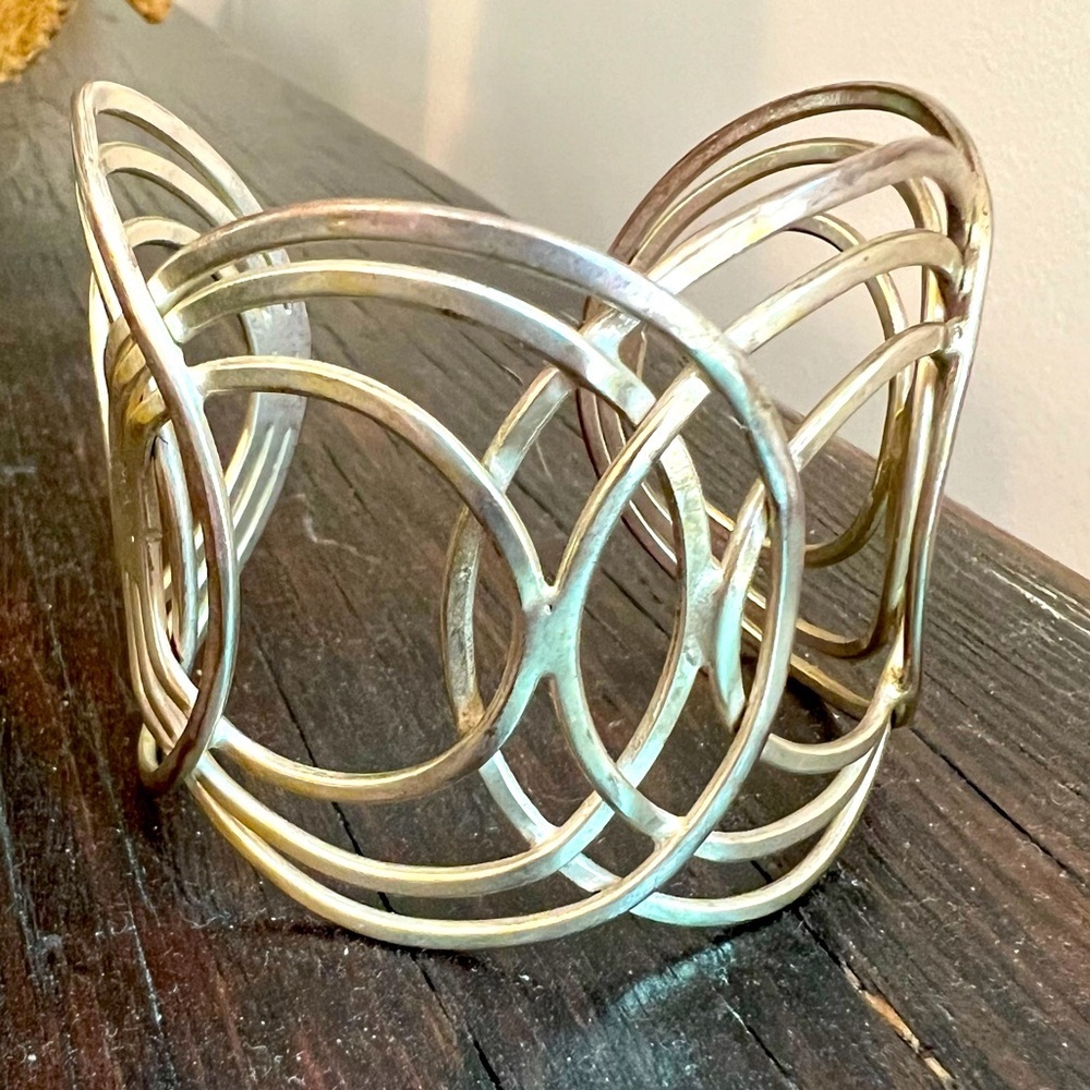 Silver Tone Wire Cuff Bracelet
